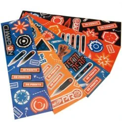 Auslauf ⌛ Nerf - Aufkleber 50er-Pack - Vinyl TA7672 (Einheitsgröße) (Orange/Blau/Schwarz) 🔔