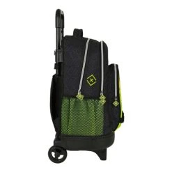 Schlussverkauf 🎉 Schulrucksack Mit Rädern Nerf Neon Schwarz Neongrün (33 X 45 X 22 Cm) 😀